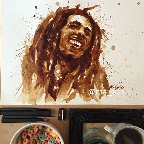 I Use Coffee To Draw Detailed Paintings Of My Favourite Characters | Bored Panda #coffee #painting