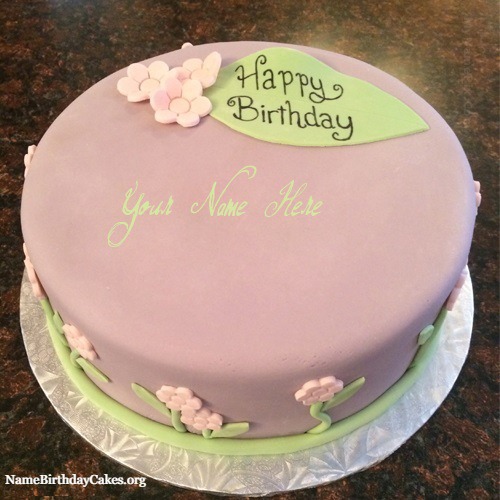Pretty Birthday Cake With Name