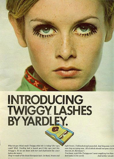 twiggy lashes #print #vintage #advertising