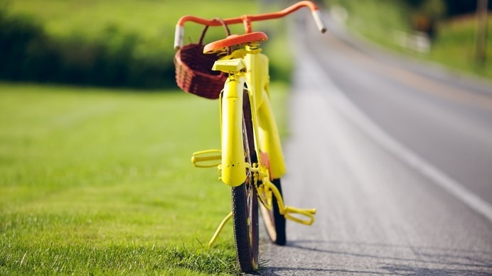 Yellow Bicycle at Roadside #inspiration #photography #landscape