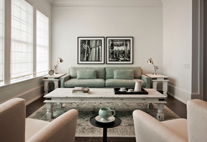 Living room, photographs
