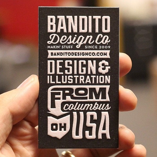 Bandito Design Co. #type #design #letterpress #businesscard