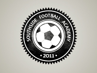 Dribbble - Southside Football Academy Crest by Bobby Anderson #badge #retro #texture #soccer #crest #illustration #logo #football #noise