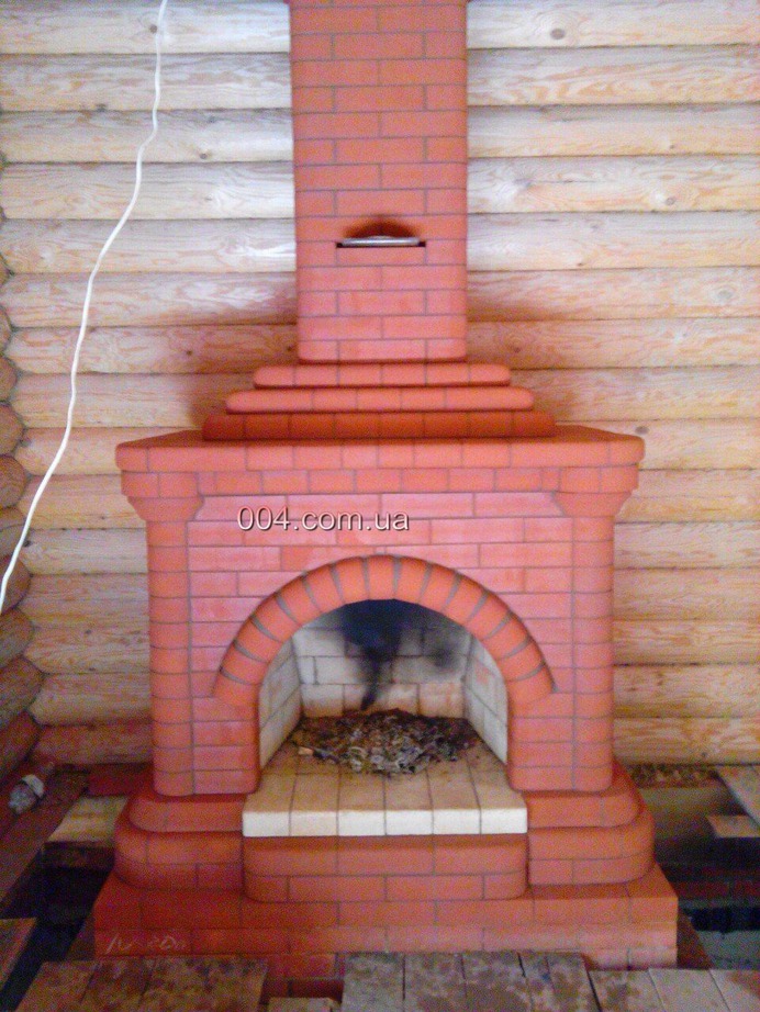 Fireplace made of red brick Kryvyi Rih
