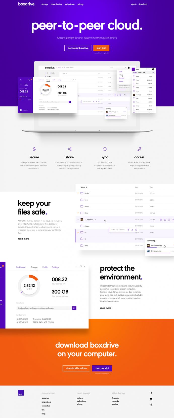 Boxdrive – Main Landing Page
