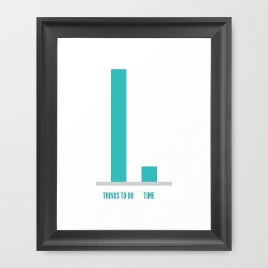 Things To Do / Time Framed Art Print by Alberto Antoniazzi | Society6 #infographics #charts #things #time