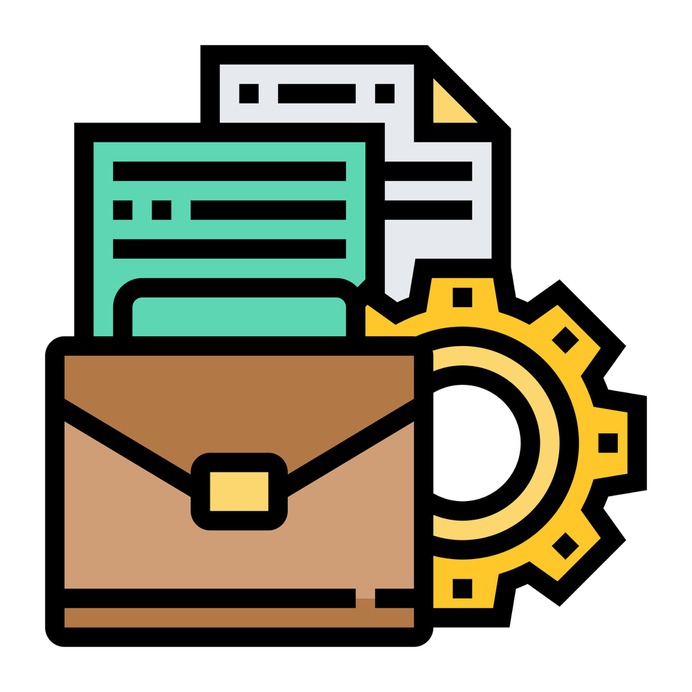 See more icon inspiration related to portfolio, save, bag, gear, school, file, paper, travel, , , , , , school material, management, administration, education, papers, fashion, briefcase, office, security, business, suitcase and vintage on Flaticon.
