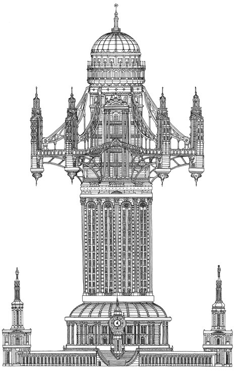 Tower Series by Toby Melville Brown #architecture #drawing