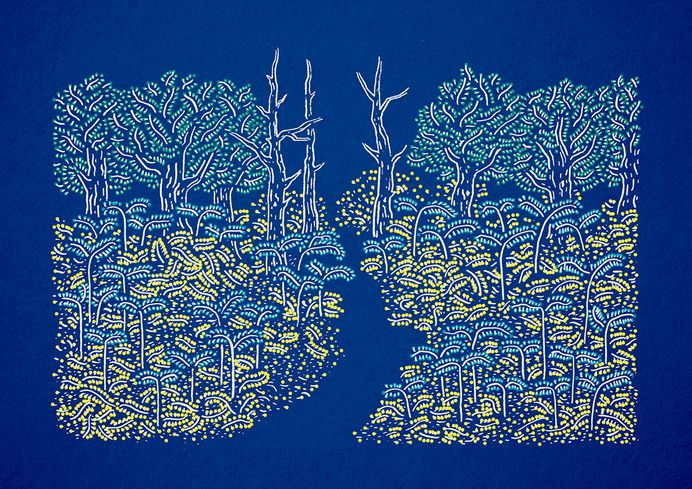 [ 森 · 櫻 ] Forest & Cherry blossom Illustration artwork on Behance