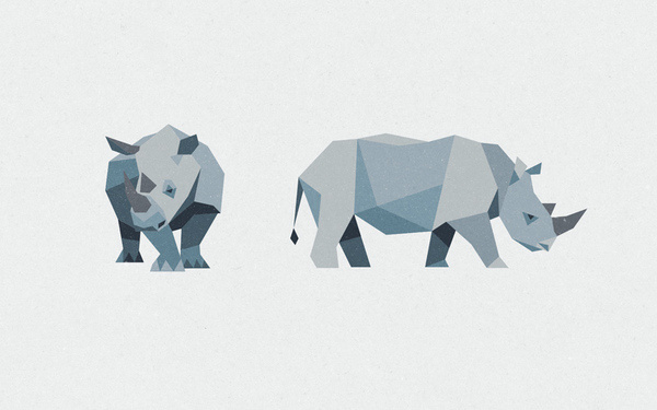 RHINO TIGER BEAR Jimmy Gleeson Design #illustration #geometric