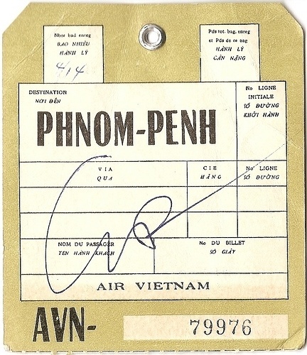 Air Vietnam - Phnom-Penh, Cambodia | Flickr - Photo Sharing! #baggage #tag #luggage
