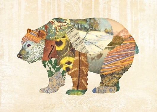 Gerren Lamson · Multi-discipline Designer · lllustrator · Austin, TX #print #illustration #collage #bear #photographic #gerren lamson