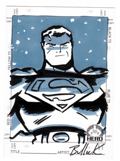 Superman HERO INITIATIVE card by ~DaveBullock on deviantART #marker #dave #illustration #bullock #duotone #comics #superman