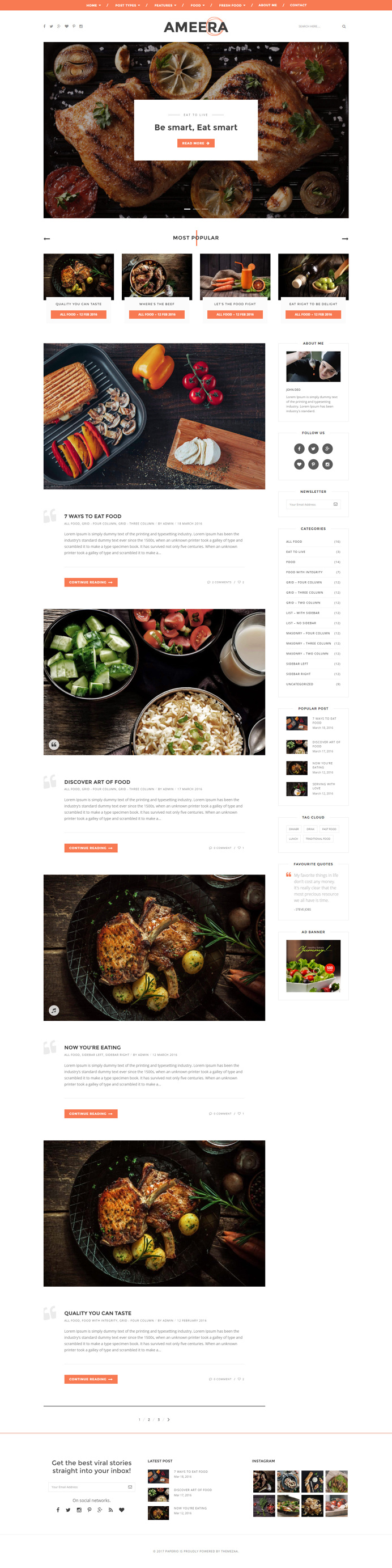 Paperio - Responsive and Multipurpose WordPress Blog Theme - Ameera, buy - https://goo.gl/kJeBM0