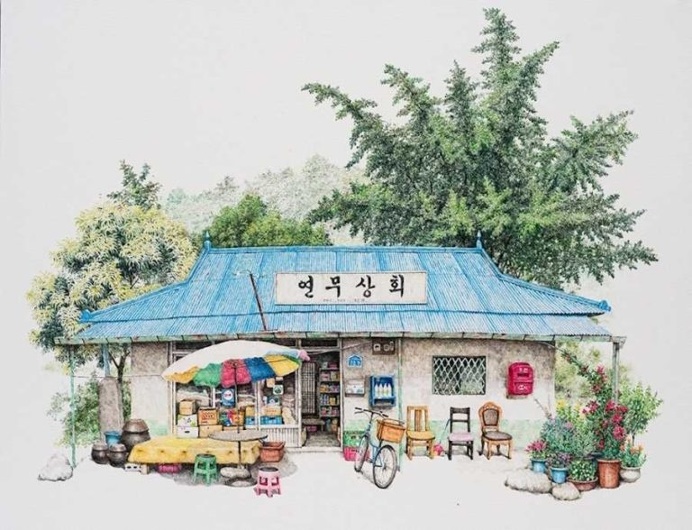 Me Kyeoung Lee Spends 20 Years Sketching South Korean Convenience Stores
