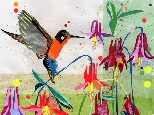 coqueterías - (via loveyourchaos) #artwork #scheme #color #bird