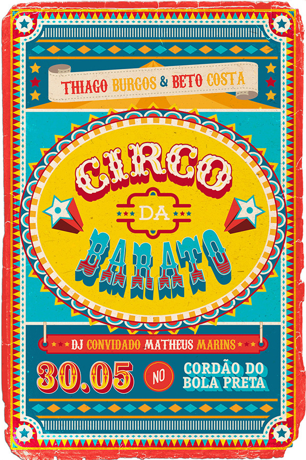 O Circo da Barato on Behance #illustration #lettering #poster #typography