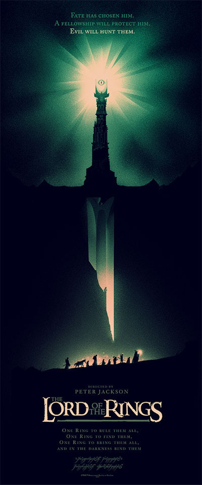 Image of Lord of the Rings Regular #rings #of #lord #the #illustration #poster #olly #moss
