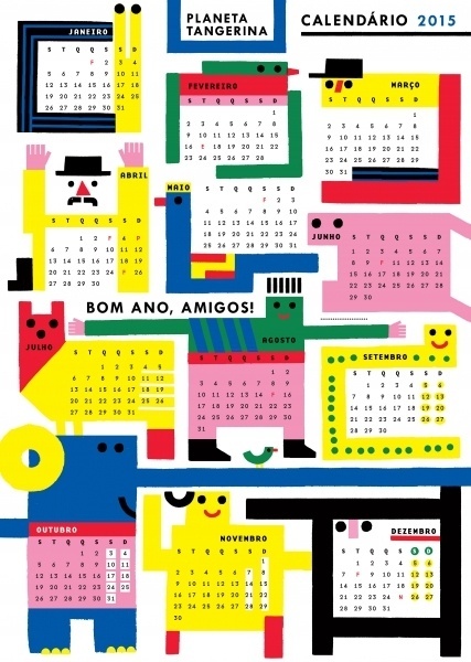 Calendário 2015 | Planeta Tangerina #calendar