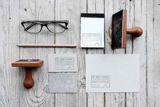 ZSÃ"FI DOBOS logo & identity on the Behance Network #stamp #design #graphic #brand #logo #cards
