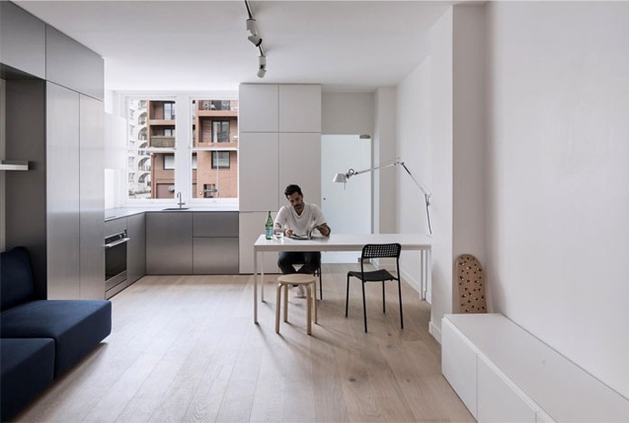 Compact Space Combine an Aesthetic Simplicity with a Flexible Intelligent Functionality - InteriorZine