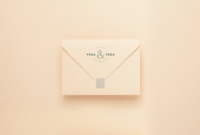 Vega & Vega by Menta . #mark #nature #flowers #stationary #print #graphic #design #envelope