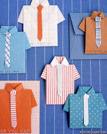 Folded Shirt Card #card #design #fathers #day #papercraft
