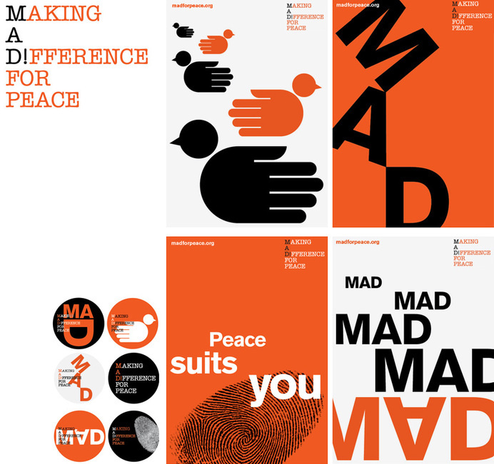 MAD for peace | Bibliothèque Design #poster #branding