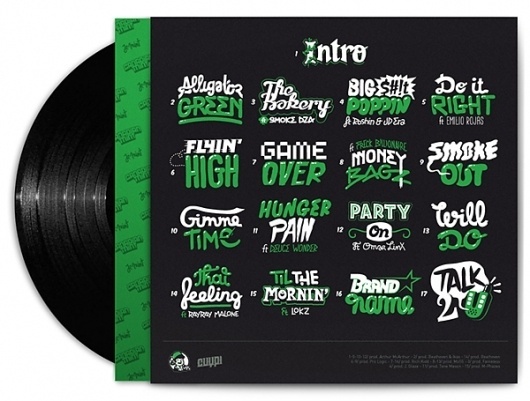 Jr Mint cover on Typography Served #album #lettering #design #illustration #art #type #123klan #green