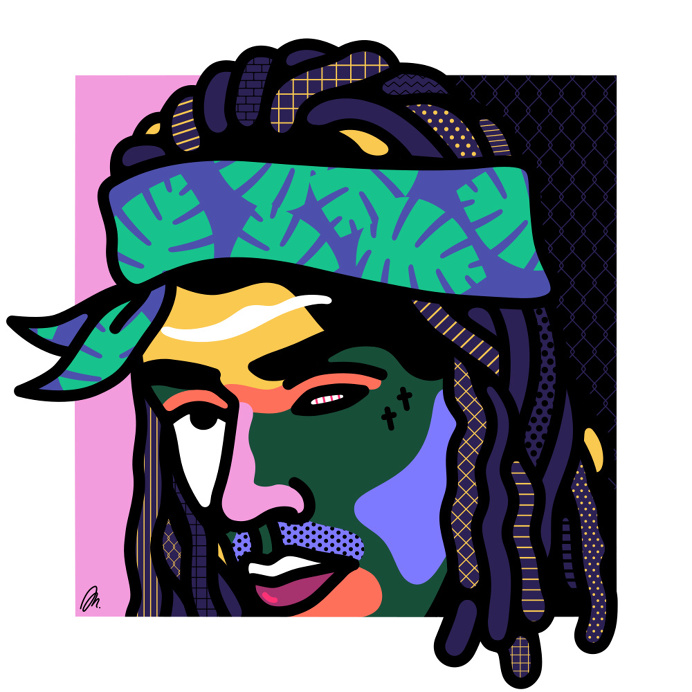Fetty Wap by @mkrnld #portrait #fettywap #music #pattern #mkrnld
