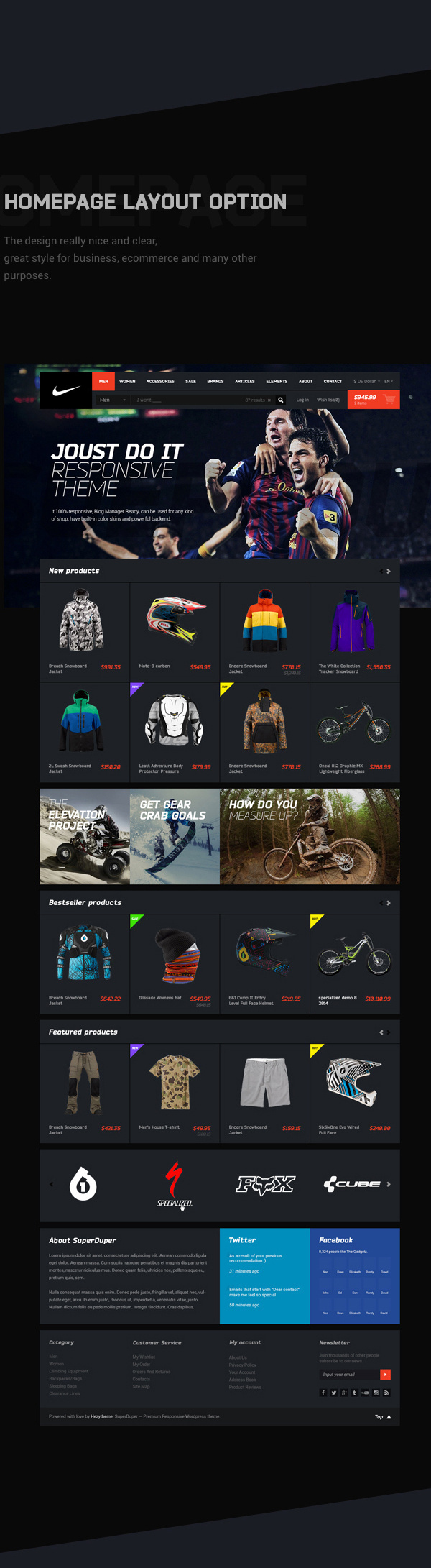 NIKE Concept & Free PSD Pack on Behance #flat #template #hezytheme #shop #psd #free #black #store #ecommerce #nike #concept #webdesign #dark #hezy #web