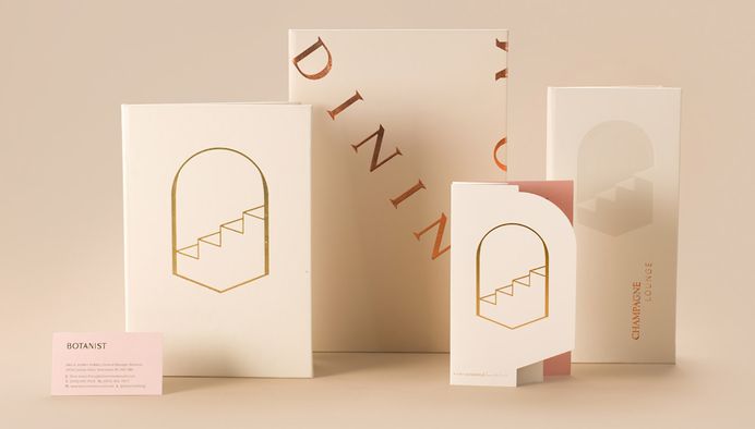 The corporate design for Botanist, designed by Glasfurd & Walker, claimed the title of Best of the Year Interior Design Awards in the brand and marketing category. Find more of the most beautiful designs on mindsparklemag.com