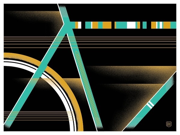 Image of Bike Lines #bicycle #bike #poster