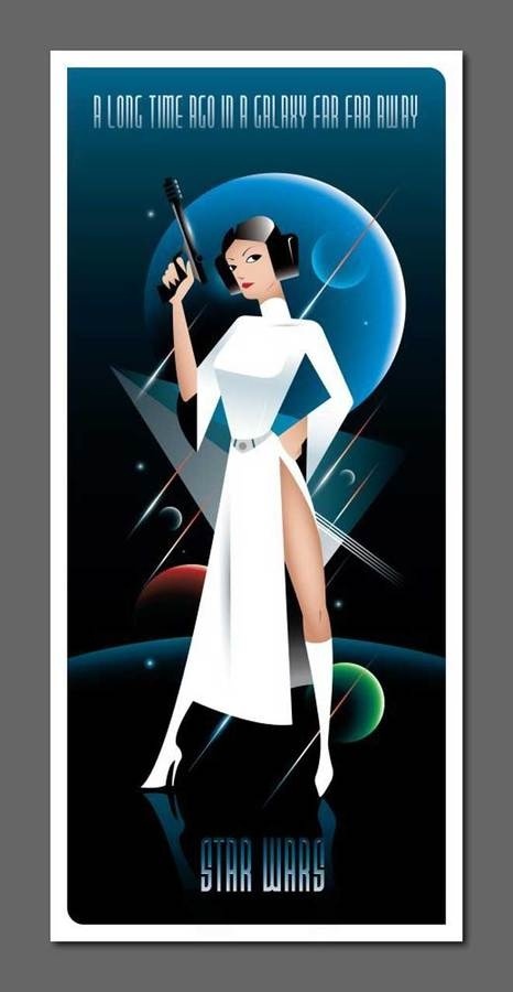 Awesome Geek Art Deco #woman #wars #leia #art #star #deco