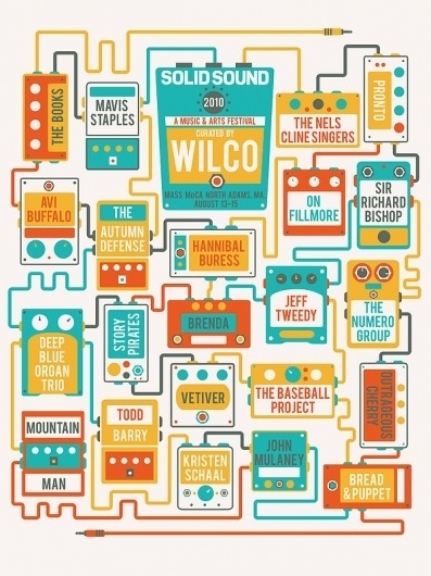 2010 Solid Sound Festival | Wilco on the Behance Network #music #wilco #posters #pedals