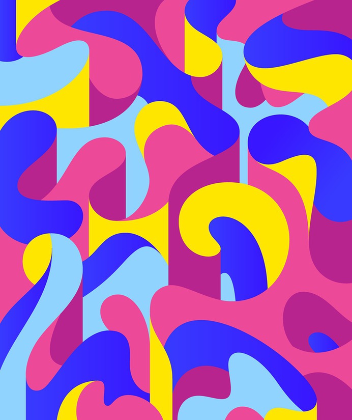 Experimental graphic pattern for key visuals designed by Andrei Robu www.robu.co