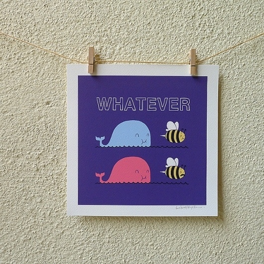 #whale #bee #poster