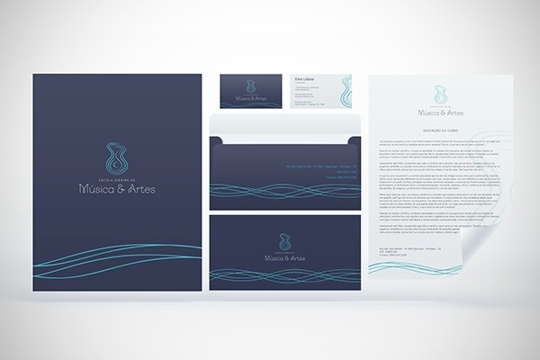 Escola Videira de Música e Artes | Identity on Behance #lines #churhc #branding #school #of #design #levileal #sound #music #logo #waves