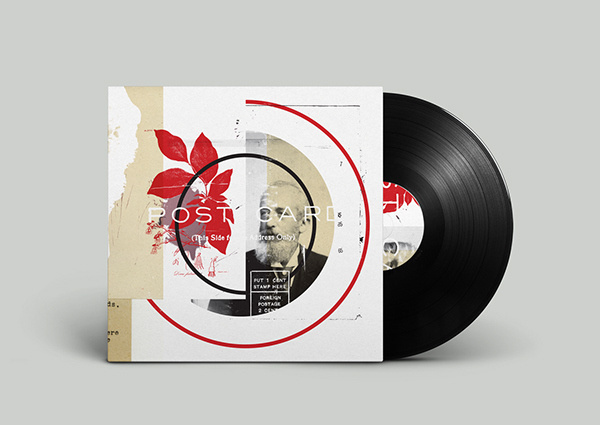 Off Record on Behance #album #leaf #montage #noa #geometric #record #vinyl #illustration #stain #vintage #music #joy #collage #emberson