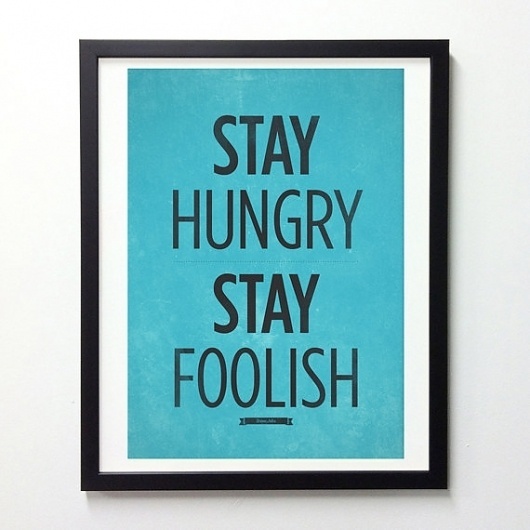 Steve Jobs Quote wall decor Stay Hungry Stay by NeueGraphic #print #neuegraphic #posters #art #typography