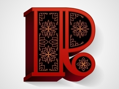 Dribbble - R by Chris Rushing #lettering #red #letters #letterforms #type #typography