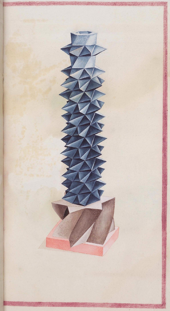 The images below (background spot-cleaned) come from a rather obscure 16th century anonymous paper manuscript containing sketches of geometr #abstract #form #shape #geometry