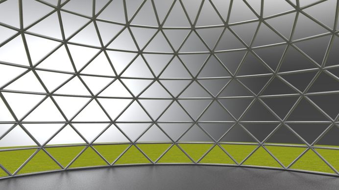 geodesic dome large dome frame structure 3d model obj mtl 3ds dxf 3dm dwg 4
