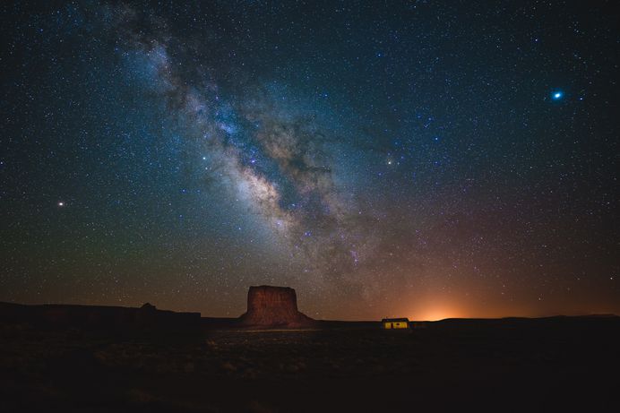 Mars captured in Monument Valley by Abdul Dremali