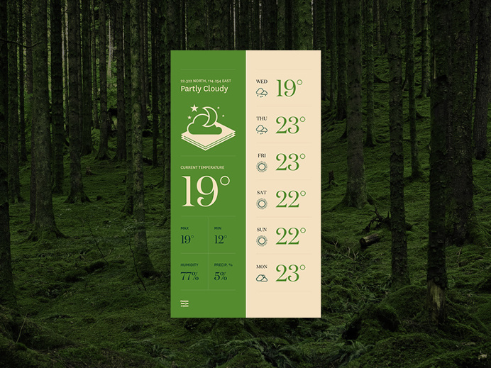 Green Forecast Weather App Theme