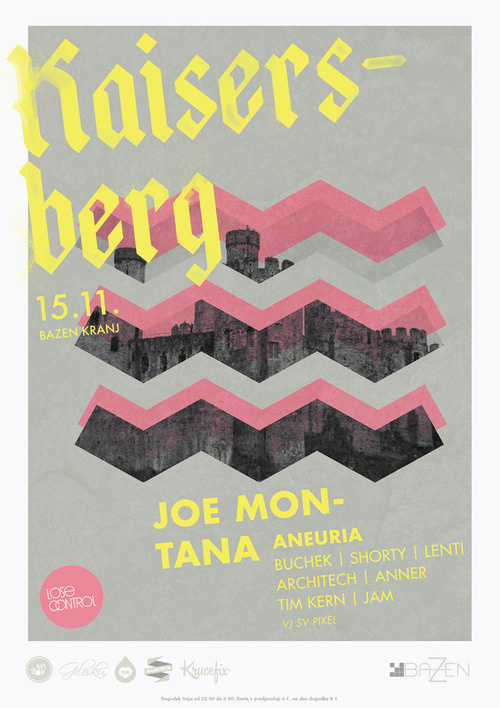 Lose Control Kaisersberg poster. #pink #flyer #design #poster #music #party