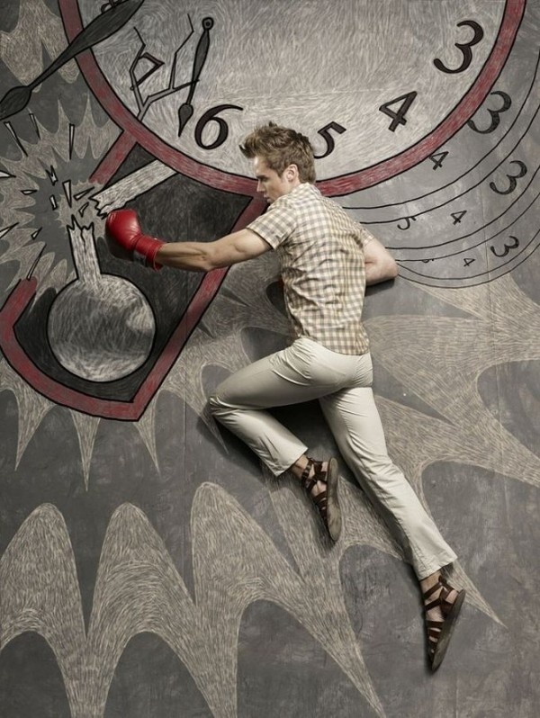 Illustration in photography art #model #surrealism #chalk #illustration #photography #art #street
