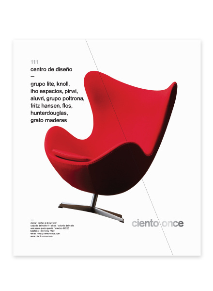 Ciento7 #red #lines #modern #chair #layout #furniture #minimal #helvetica #typography