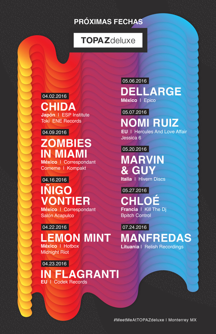 #poster #anomaloestudio #artdirection #waves #neonlights #monterrey