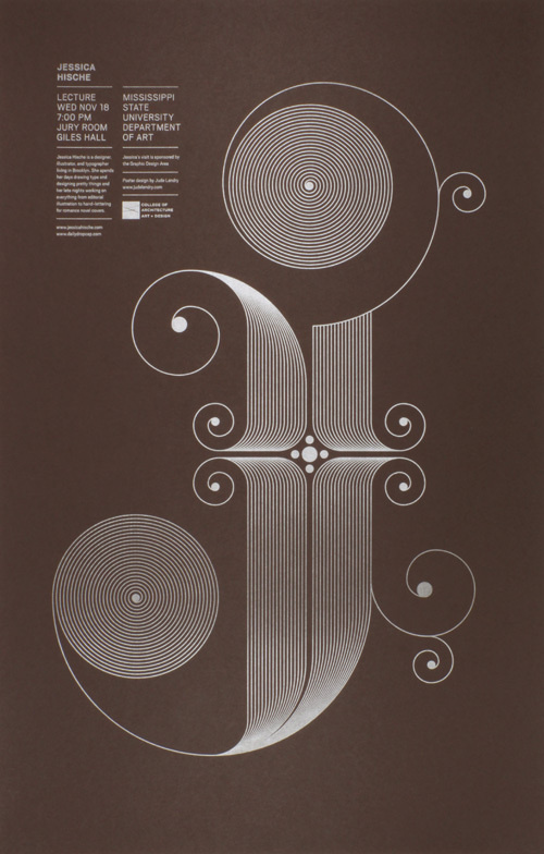 Jude Landry — Hische Lecture Poster #lettering